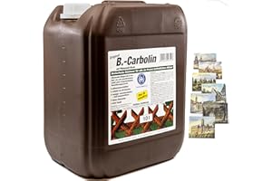 KOVA® 1x 10L B-Carbolin Holzlasur + 1x Bildmagnet! Öl Holzfarbe für optimalen Holzschutz aussen Braun Farbe für Holz-Zäune, 1x 10 L Liter Holzschutzlasur Wetterfest für Außen & Innen, ähnlich Holzlack