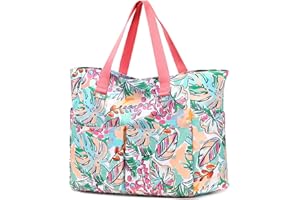 Myhozee Borsa Mare Donna Grande - Borsa da Spiaggia Danna XXL Famiglia Impermeabile Borse da Mare Grandi Tote Bag Beach Bag con Cerniera Shopping Bag Borsa Estiva per Spiaggia Viaggio Piscina Vacanza