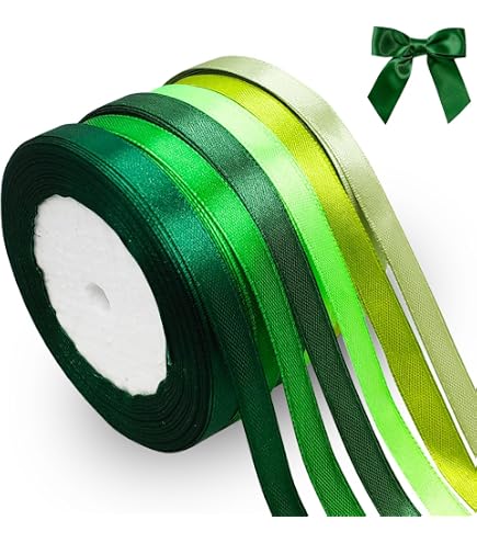 Geschenkband Grün Satinband Grün Salbeigrün 10mm Produktbild-Vorschau 9