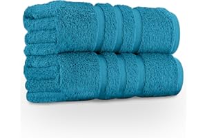 GC GAVENO CAVAILIA Pack of 2, 550 GSM Hand Towels For Bathroom, Egyptian Cotton Towel Bale For Spa & Guest Gym Towels Set, Absorbent & Washable Bathroom Towels, Turquoise