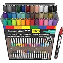 12/24/36/48 colori Set di pennarelli per vernice acrilica Pennarelli artistici Penna per ptura Graffi per pietra, disco, custodia per cellulare Vetro per scarpe  21