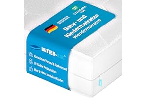 ‎BETTEN-ABC Betten-ABC - Mini-Duo - Wendematratze für Babys & Kleinkinder - 80x180 cm - mit Klimaband & 2 Liegeseiten - Oeko-TEX-Zertifiziert - Abnehmbarer & waschbarer Polyester-Bezug - Lieferung per Paket