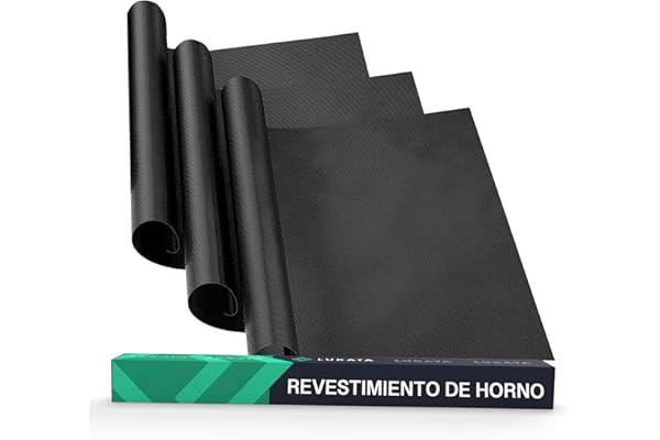 Hoja de Revestimiento de Horno (Paquete de 3) - Protectores de Horno Resistentes antiadherentes Reutilizables Grandes de 50x40 cm para la Parte Inferior de los hornos