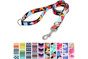 Suredoo Correa para Perros Nylon, Correa de Adiestramiento Ajustable y Resistente para Perros Pequeños, Mediano y Grande, Mascotas,Gatos, 120 x 2.0cm (Bloque Color)