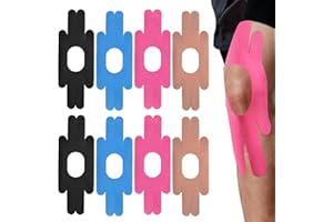 CELIODD 8 Pcs Kinesiologie Tape,Tape Sport,Tapeband,Precut Tape,Knie Tape,Kinesiotapes,Kinesiologie Tape Das Wasserdichte Und Atmungsaktive Design SchüTzt Die Knie Beim Training