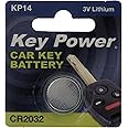 Key Power CR2032-KP Car Key Fob Lithium Battery 3 V
