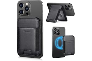 nuoku Leder Wallet für Magsafe, Kompatibel mit Magsafe Kartenhalter für iPhone 15/14/13/12 Serien, Nicht kompatibel mit 13 mini/12 Mini, Maximal passen 8 Karten (Schwarz)
