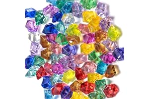 SoundZero 850pcs Diamantes de Acrílico Multicolores Piedras Diamantes acrílicos Tanque de Peces de Acuario Rellenar jarrones,decoración para el hogar y Fiestas,decoración de Mesa(Piedras Luminosas)