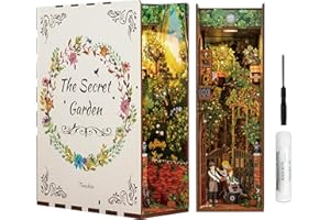 Tonecheer DIY Book Nook Kit drewniany model zestaw 3D puzzle dla dorosłych do budowy miniaturowego domu domki dla lalek miniaturowy zestaw do domu zestaw rzemieślniczy ze światłem spersonalizowane