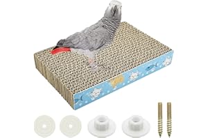Allazone Bird Perch Stand Toy, Parrot Cardboard Parrot Toys Parrot Chew Toys for Cockatiel Conure Parrotlet Lovebird Budgies Finches, M