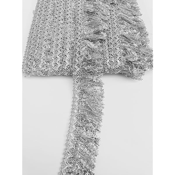 Silver Golden Tassel Lace Ribbon - 1.5 Inch Fringes For Bridal Lehenga Saree Blouse Border