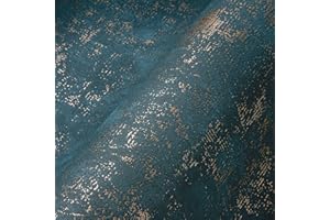 A.S. Création Metallic Tapete Blau Petrol THE BOS 388326 Vliestapete Struktur 10,05 m x 0,53 m Made in Germany