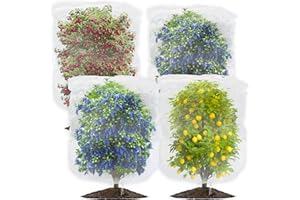 OZMI 4Pack Fruit Tree Netting Bird Protection, 180x140cm 6x4.6ft Fine Mesh Bags Garden Netting For Veg Patch Blueberry Bird Nettings For Fruit Trees Bush Nettings Strawberry Netting