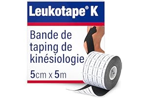 BSN Medical Leukotape K Bande de kinésiologie Noir 5 cm x 4,5 m