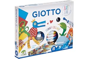 GIOTTO Creative Funny Collage 28 pcs Set With Paper, Poster Paint, Glue and Accessories, Ideal for Kids