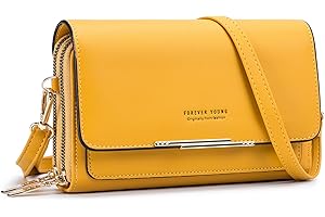 Roulens Bolso para Teléfono Móvil,Bolso de Hombro Pequeña de Mujer,Bolso Bandolera Cruzado Cuero PU,Mensajero Crossbody Bag Bolso Movil Mujer con Ranuras para Tarjetas, Cremallera y Correa