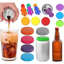 Ouvre-boîtes Avec Couvercle - Lot De 6, Couleurs, Protège Boisson, Canettes Standard - 4