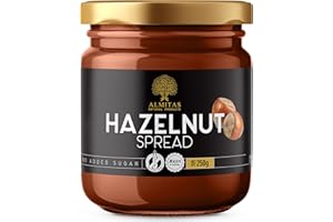 ALMITAS Keto & Vegan Hazelnut Chocolate Spread (250g) May Need to be Heated to be Spreadable, Keto Snack with 1.1g Net Carb