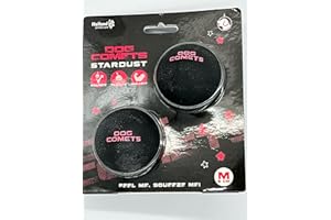 Dog Comets Pelotas De Juguete Para Perros Ball Stardust Black Pink M 2-Pack