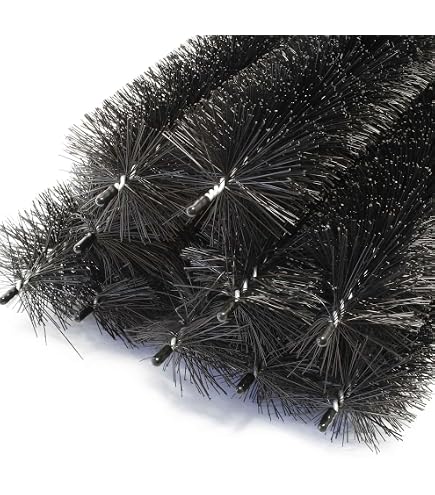 Lot De 20 Clips Pour Brosse De Gouttière - 150 Mm, Plastique Noir/Gris, Pour Toits Plats Et Vents Forts
