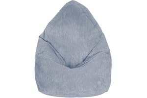 ‎DREAMROOTS DreamRoots Sitzsack Kinder 80x80x120cm - Cord Bean Bag Chair mit Füllung, Lehne und Bezug - für Mädchen und Jungen