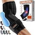 DR. BRACE® Elite Elbow Brace Support, Breathable Elbow Compression Sleeve with Gel Pad for Golfer's, Tennis Elbow & Tendonitis Treatment & Pain Relief 2024 (Black, Large)