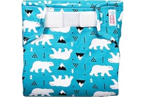 ‎PETIT LULU Petit Lulu Spreizhöschen für breites Wickeln//Spreizwindelhosen/Größe M (5-9 kg)/ Klett… (Polar Bears)