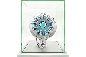 LONYIABBI Iron Man Arc Reactor Giocattolo MK2 1: 1, Prodotto finito USB Fai-da-Te, induzione delle Vibrazioni, Luce LED, interfaccia USB, (con vetrina)