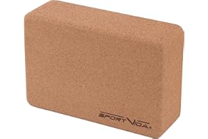 ‎SPORTVIDA SportVida Yoga Block Kork - Vielseitig Einsetzbar Yogaklotz aus Ökologischem Kork - YogaBlock für Yoga und Pilates - Joga Klotz aus Naturkork