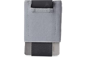 Gomatic Grey Wallet V2 | Brieftasche | Geldbeutel | Mini-Geldbörse | Slim-Wallet mit Zugband | Kartenhalter | Mini-Portmonee | Kartenetui | Ausweishülle für Karten, Schlüssel & Bargeld - Grau