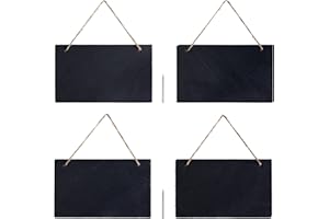 Navaris 4 x łupkowa tablica do pisania kredą do zawieszenia – 2 x kreda – 25 x 15 cm tablica łupkowa – tablica do opisywania – tablica na notatki