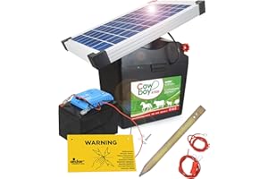 Koll Living Cowboy B7000 - Vallador de pastos (con batería de 12 V y módulo solar de 10 W, prácticamente no requiere mantenimiento, batería recargable)