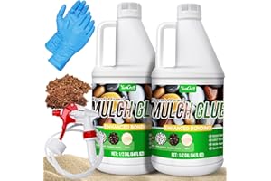 YUMCRAFT Colle à gravier concentrée - 4 l - Colle de gravier en résine avec applicateur pour coller du gravier, des pierres, de l'écorce - Prête à l'emploi - Pour aménagement paysager, allées de jardin