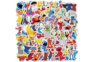Pegatinas de Sesame Street, Hilloly 100 PCS Pegatinas PVC Impermeables Pegatinas de la Sesame Street Pegatinas Infantiles Calcomanías de Vinilo Graffiti para Portátil de Agua Pegatinas Decoración DIY