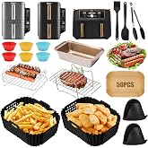 Ninja Double Stack XL 9.5L Hot Air Fryer Accessory Pack of 17 Silicone Mold for Ninja SL400EU, SL400EUCP, AF400EU Double Hot
