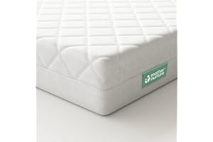 Mother Nurture Colchón clásico de fibra ecológica para cuna, blanco, 95 x 65 x 7,5 cm