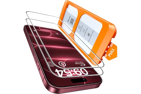 TOCOL For iPhone 18 Pro for tempered glass 6.3 inches, easy to install | Bubble-free film, 9H shockproof, scratch-resistant screen protector glass, anti-fingerprint HD clear screen protector