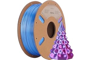 ‎ENISINA Silk PLA Filament 1.75mm, ENISINA Seidig Glänzendes 3D Drucker Filament PLA, Maßgenauigkeit +/- 0.03mm，1kg / 2.20lb (Rosen rot & Hell blau)