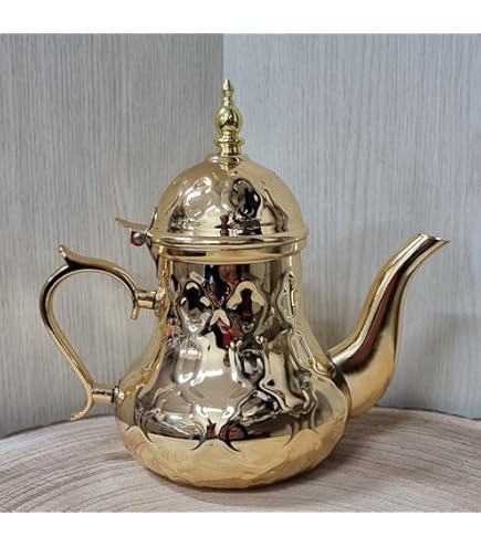 Théière Amazon Théière Arabe Inox 48oz - Design Traditionnel Avec Filtre Intégré Et Poignée Gravée Pour Induction Théière Design Gravé Traditionnel