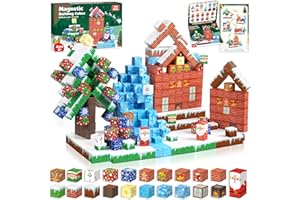 Annexfun Christmas Magnetic Building Blocks, 150 Pcs Magnetic Tiles Building Blocks Toddler Toys STEM Sensory Outdoor Toys for 3 4 5 6 7 8 9+ Year Old Boys & Girls As a Christmas Birthday Gifts