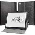 JRTAL Case for Boox Tab Ultra, PU Leather Slim Folding Stand Cover for Boox Tab Ultra 10.3" Tablet (Not Fit BOOX Tab X) - Black