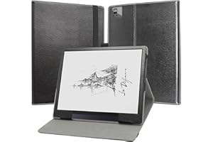 JRTAL Case dla Boox Tab Ultra, PU Leather Slim Flip Case Pokrowiec Ochronny Składany Stojak Pokrywa dla Boox Tab Ultra 10.3" Tablet(Nie będzie działać dla BOOX Tab X)- Czarny