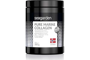 ‎SEAGARDEN Seagarden Marine Collagen Pulver - Reines Typ 1 Kollagen aus wildem Kabeljau-Proteinpeptide für Haut, Haare, Muskeln & Knochen - 300 g (60 Portionen)