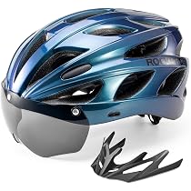 ROCKBROS Fahrradhelm Rennrad Helm Radhelm mit Abnehmbarem Visier Cityhelm