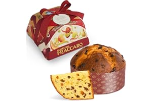 Panettone Artigianale Classico 1 Kg - Panettone Milanese con Canditi e Uvette, Pasticceria Fraccaro 1932, con solo Lievito Madre, Dolce Natalizio Made in Italy, Linea Incarto Artigianale