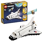 LEGO Creator Space Shuttle, Set 3 in1 con Astronauta e Astronave Giocattolo, Giochi per Bambini e Bambine dai 6 Anni in su, I