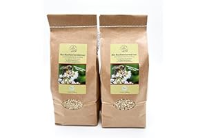 ‎BIO-MANUFAKTUR ERBER 100% NATUR Bio-Buchweizenkörner 2x1000 g, "glutenfrei" zertifiziert, schonend geschält ohne Wärmezufuhr, in Oberbayern/Deutschland angebaut, keimfähig, vegan, vegetarisch