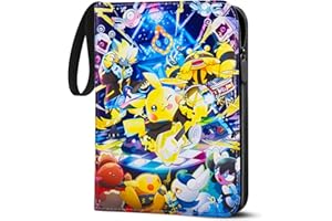 LYAILOOGXL Card Scrapbook for Pokemon - 9 Compartments Trading Cards Album Folder - 900 Compartments for Pokemon Cards to Collect and Exchange