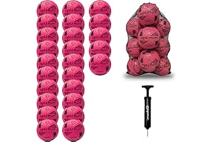 Optimum Sport Classico Football Bulk Pack with Bag & Ball Pump for Indoor/Outdoor Training & Matches, Durable Valve for Consistent Flight & Lasting Air Retention