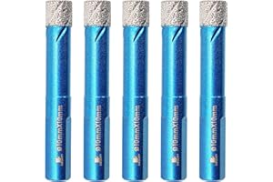 Punte Trapano Diamantate 10mm- BRSCHNITT foretto diamantato per Gres Porcellanato Piastrelle Ceramica granito Marmo(5 pezzi)..
